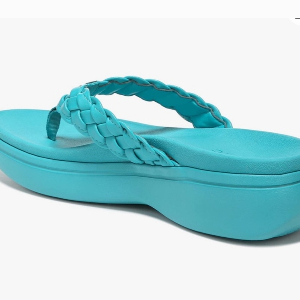 Vionic Sunrise Kenji Toe Post Platform Wedge Sand… - image 3